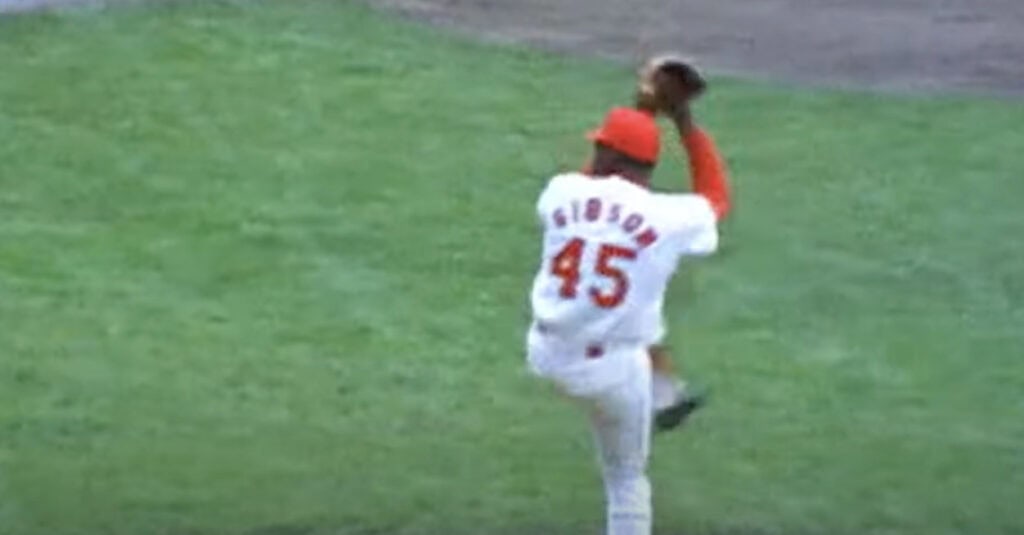 Infographic showing Bob Gibson's 3,117 career strikeouts and key achievements.